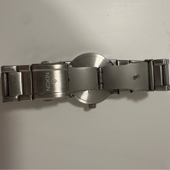 Nixon Black Dial Silver Band Watch - Picture 4 of 9